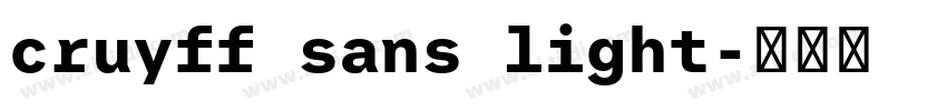 cruyff sans light字体转换